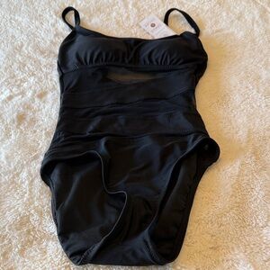 NWT Shade & Shore Elegant Black Swimsuit